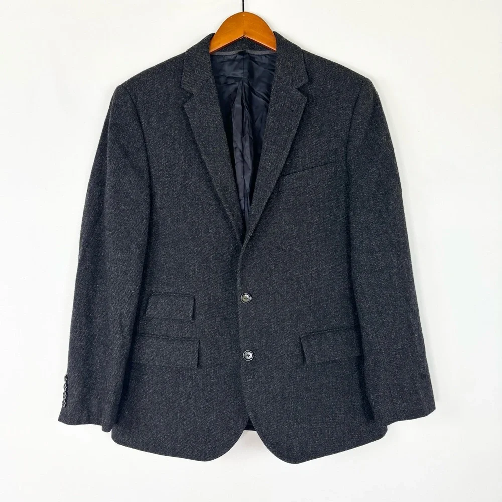 J Crew Ludlow Wool Blazer Jacket Gray Size 38S Mens Business Work